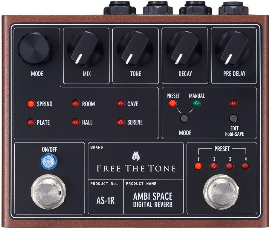 ギター FREE THE TONE AMBI SPACE AS-1R Free The Tone AS-1R Ambi Space Digital Reverb Pedal - Andertons